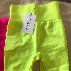 Neon yellow Tala shorts. Amazing quality.
